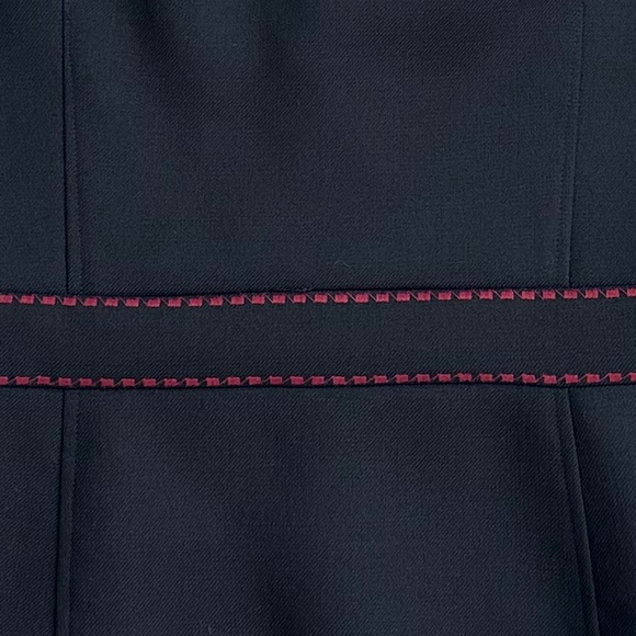 Brooks Brothers Floral Embroidered High Neck Wool Blend Sheath Dress 14 Classic - Picture 4 of 15